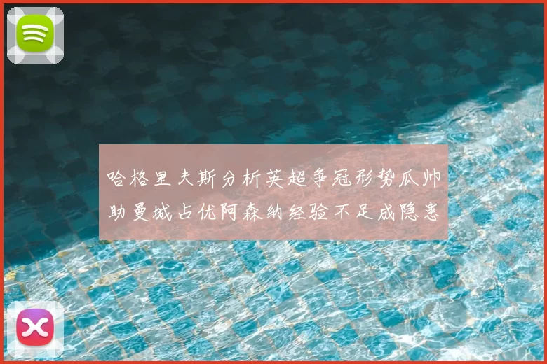 哈格里夫斯分析英超争冠形势瓜帅助曼城占优阿森纳经验不足成隐患