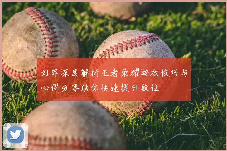 刘军深度解析王者荣耀游戏技巧与心得分享助你快速提升段位